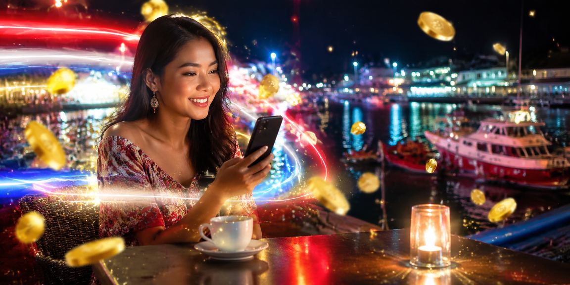Pemain Malaysia bermain permainan meja kasino melalui telefon pintar